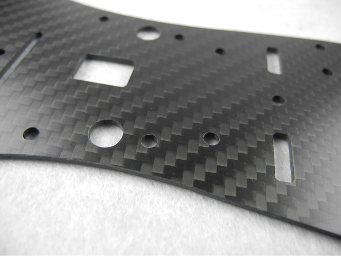 Drone Chassis thickness 2.5mm 3mm 4mm Carbon Fiber CNC Cutting - Drilling
