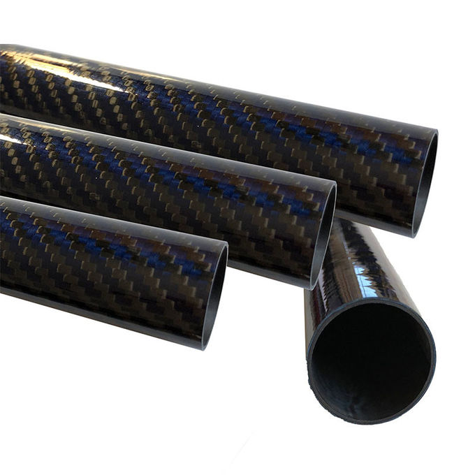 Epoxy Resin Woven Finish Roll Wrapped Carbon Fibre Pipe