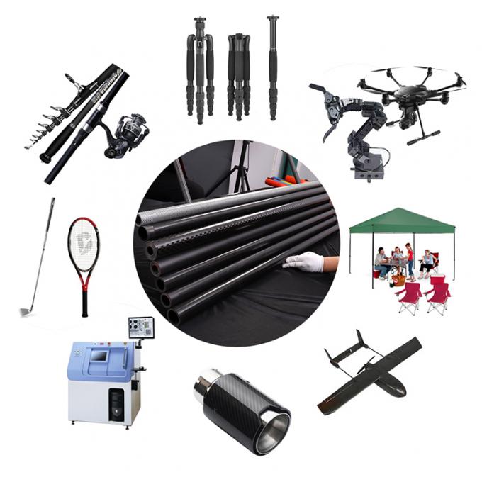 Abrasion Resistant Heat Insulation Carbon Fiber Tubing Anti Static