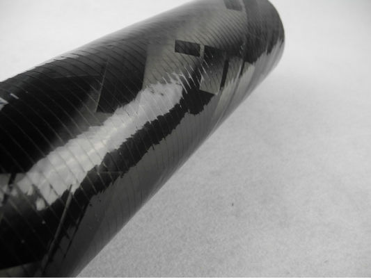 Glossy Filament Wound Carbon Fiber Tube / Pipes 50mm thickness