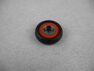 Black Fiberglass filled Nylon Parts , ylon Injection Moulded Ball bearing Wheel