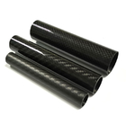 Corrosion Resistance 3K Carbon Fibre Pipe Wound 45 Degree Plain Weave