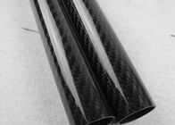 3K Twill Weave Carbon Fiber Tube For Industries R / C Booms 12*10*1000mm