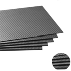 Flexible High Glossy Full 3K Carbon Fiber Sheet - 2 X 2 Twill Weave