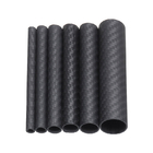 Woven Finish Roll Wrapped Carbon Fiber Tubes High Gloss Epoxy Engineering Grade