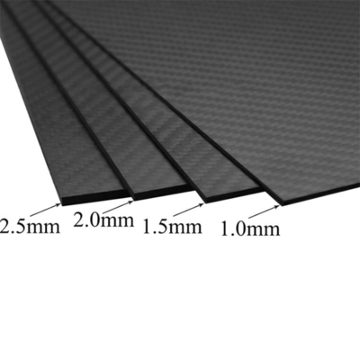 2 X 2 Twill 3K Woven Carbon Fiber Sheet High Strength 1mm