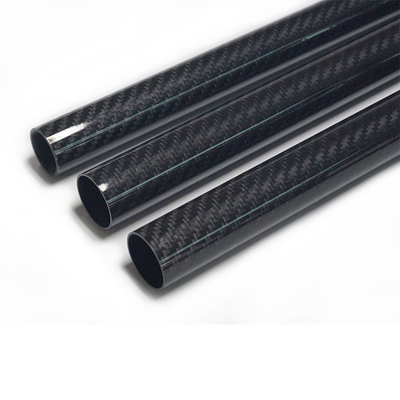 Electrically Conductive Industrial Carbon Fiber Tube Woven Finish Roll Wrapped