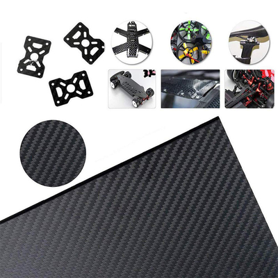 100% Twill Weave Carbon Fiber Sheet UV Resistant CNC Cutting