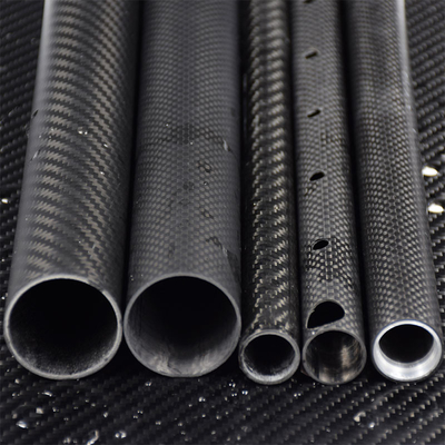 Reinforcement Carbon Fiber Tube With 3K Twill / Plain Woven Patterns