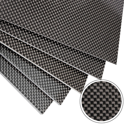 Custom Size High Strength 100% Carbon Fiber Sheets Matte / Gloss Surface