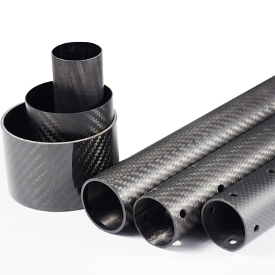 50mm ( 47mm ) Woven Finish Carbon Fiber Tube Strong Corrosion Resistance