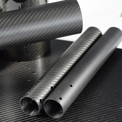 50mm ( 47mm ) Woven Finish Carbon Fiber Tube Strong Corrosion Resistance