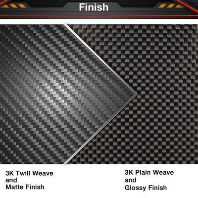 Plain Twill Weave Glossy Matte Finish Carbon Fiber Plate 3k Carbon Fiber Sheet