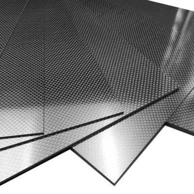 High Strength Real 3K Carbon Fiber Plate / Panel / Sheet 0.5mm Thickness