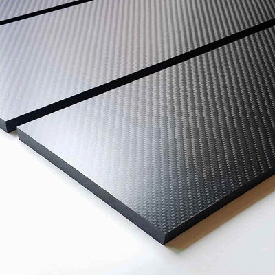 High Strength Real 3K Carbon Fiber Plate / Panel / Sheet 0.5mm Thickness