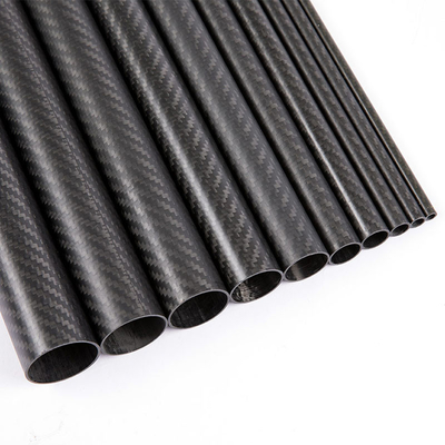 100% Customized Size Carbon Fiber Round Tubes 3K Glossy Twill Surface