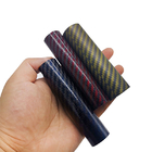 High Strength Woven Finish Carbon Fiber Tube Roll Wrapped Twill Pattern