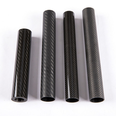 Lightweight 3K Carbon Fiber Round Tubing Strong Corrosion Resistance