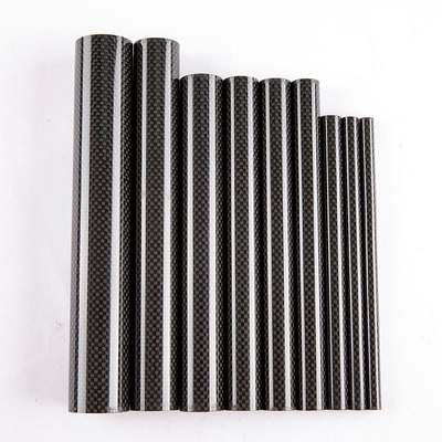 Lightweight 3K Carbon Fiber Round Tubing Strong Corrosion Resistance