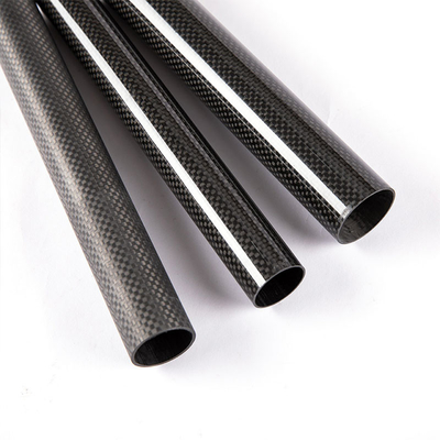 High Strength T300 T700 Black Carbon Fiber Tube For Reinforcement