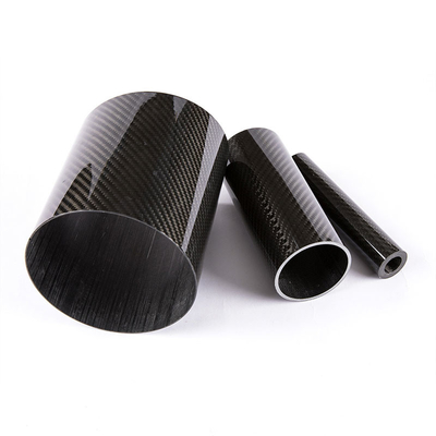 Corrosion Resistance 100% 3K Glossy Twill Carbon Fiber Composite Tube Pipe