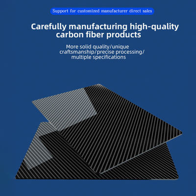 Good Flatness Double Sided High Strength 100% 3K Carbon Fibre Sheet