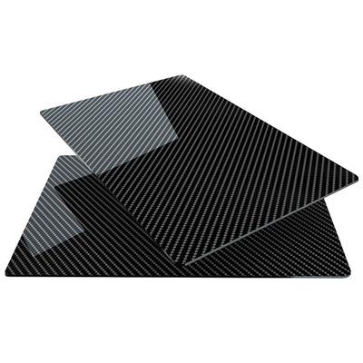 T300 3K 100% Full Carbon Fiber Sheet Twill Glossy Forged Plate Customized Size and Thickness