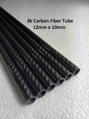 Versatility 3K Carbon Fiber Tube 12mm x 10mm x 1000mm GLOSSY Finish