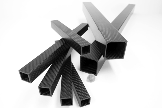 Carbon Square Tubes CFRP Pipes  Twill Exterior Material