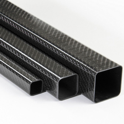 Carbon Square Tubes CFRP Pipes  Twill Exterior Material
