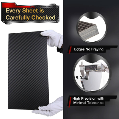 3K Carbon Fiber Sheet Panel 200*250mm Fiber Board - CNC Cutting Plate