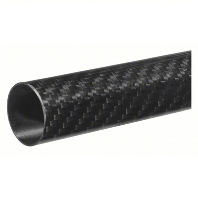 Standard Carbon Fiber Round Tube Opaque Black 7/8 In Inside Dia, 1 In Outside Dia 0°F To 180°F