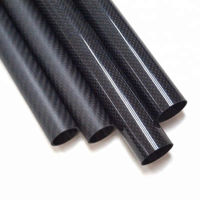 Standard Carbon Fiber Round Tube Opaque Black 7/8 In Inside Dia, 1 In Outside Dia 0°F To 180°F