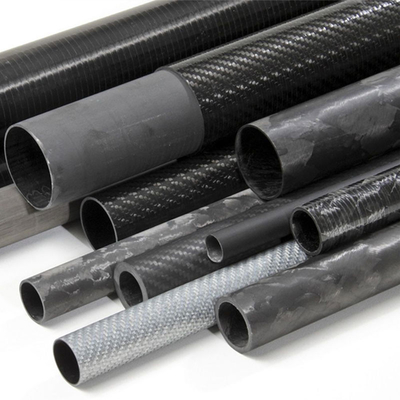 100% 3K Real Carbon Fiber Tubes T300 Carbon Tube Matte Plain Carbon Fiber Pipe