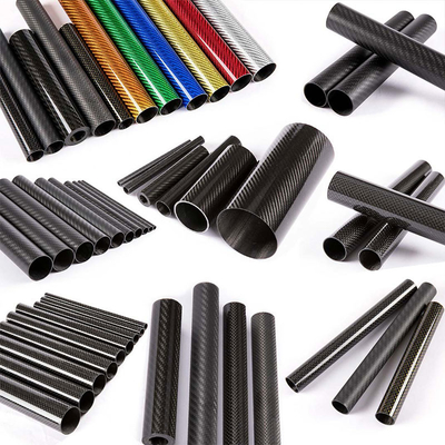 100% 3K Real Carbon Fiber Tubes T300 Carbon Tube Matte Plain Carbon Fiber Pipe