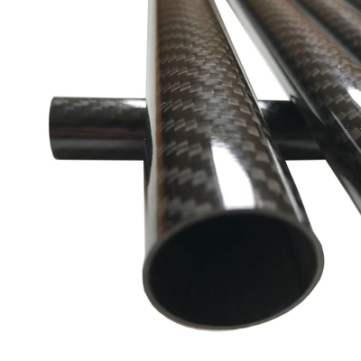 Carbon Fiber Tubing - 16mm x 14mm x 500mm - 3K Roll Wrapped 100% Carbon Fiber Tube Glossy