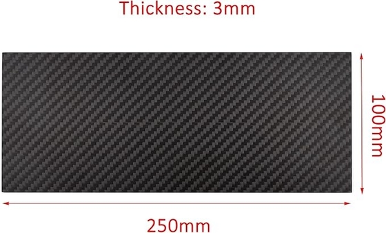 Carbon Fiber Sheet 3MM Thickness 100X250mm 3K Matte Surface Carbon Fiber Plate Board