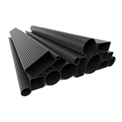 High Strength Roll Wrapped Rectangular Carbon Fiber Tube 3K Matte Plain Weave Surface
