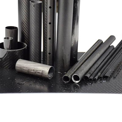 Wrapping Multiple Layers 3K Round Shaped Roll Wrapped Carbon Fiber Tube