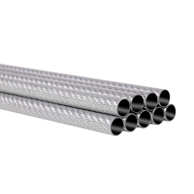 Carbon Fiber Tube Silver 25mm X 23mm X 1000mm Hollow Carbon Fiber Rods 3K Wrap