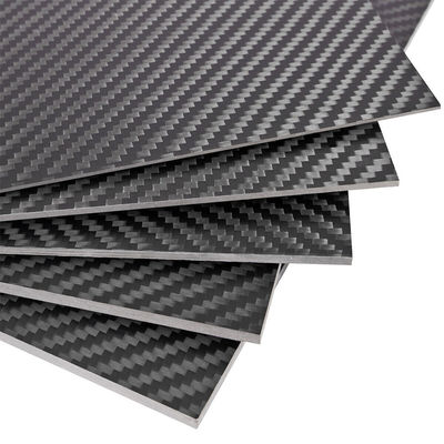 High Strength 3K Carbon Fiber Sheet Twill / Plain Glossy or Matte Lightweight & Durable Sheet