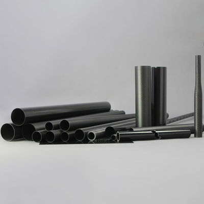 Roll Wrapped Carbon Fiber Tube 14/16/18/20/25mm Glossy 1mm/2mm Wall Thickness