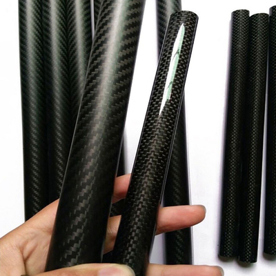 3K Plain / Twill Carbon Fiber Tube for Strength and Light Weight