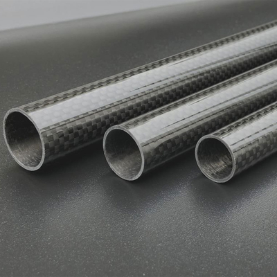 Durable & High Strength Round Shaped Roll Wrapped Carbon Fiber Tube