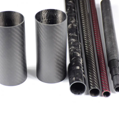 Roll Wrapped Oval Carbon Fiber Tube , Lightweight & Aerodynamic Composite Tubing