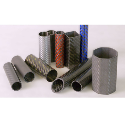 Roll Wrapped Oval Carbon Fiber Tube , Lightweight & Aerodynamic Composite Tubing