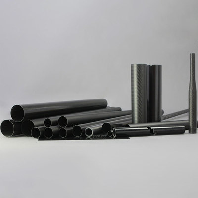 3K Twill Carbon Fiber Round Tube Roll Wrapped Tubing with Excellent Torsional Characteristics
