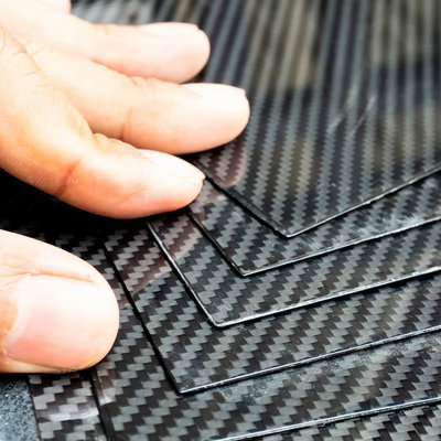 Superior Mechanical Performance 3K Twill Roll Wrapped Carbon Fibre Plate / Sheet