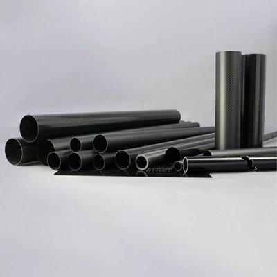 High Strength Carbon Fiber Tube - 25mm x 23mm x 500mm - 3K Roll Wrapped 100% Carbon Tube