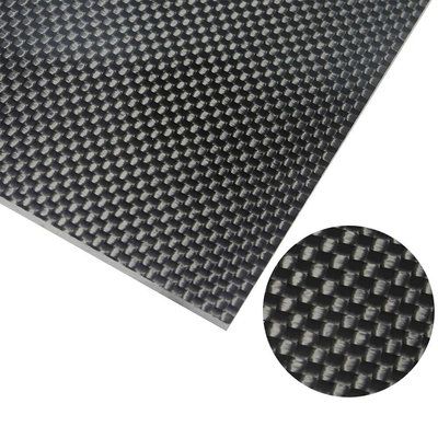 2x2 Twill Weave 100% Ultra-Strong Carbon Fiber Sheet - UV-Protected Gloss Finish